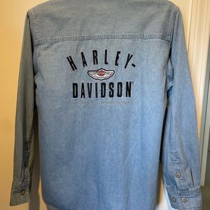Ladies Harley Davidson Denim Shirt